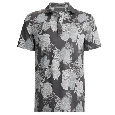 G/FORE Stamped Floral Tech Golf Polo Shirt